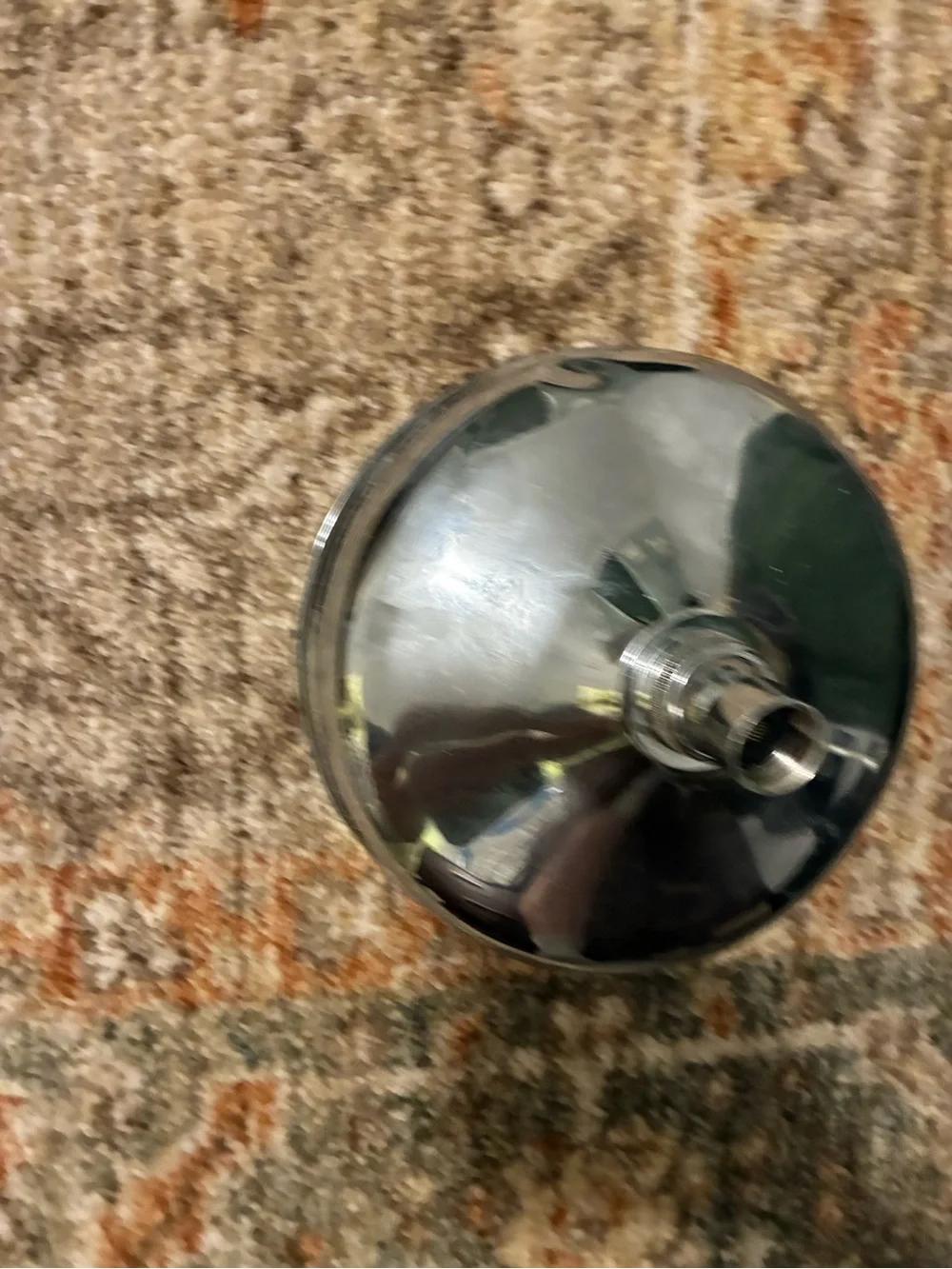 Round Stainless Steel Showerhead Rain Face - Silver